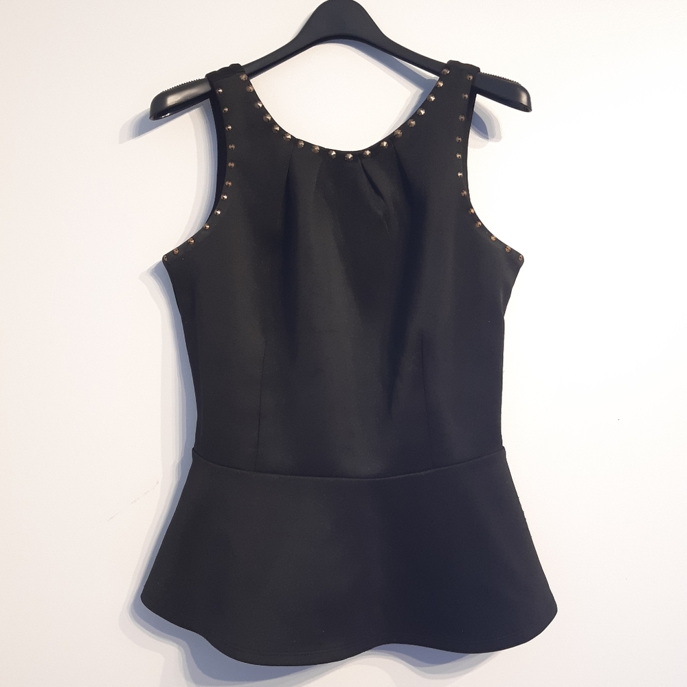 Black shirt with metal beads